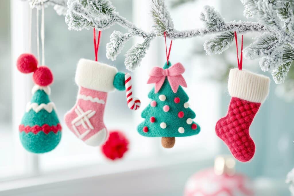 Autism and Christmas Ornaments: You can use soft, plush ornaments or ones with interesting textures your child can touch and feel without fear of breaking them.